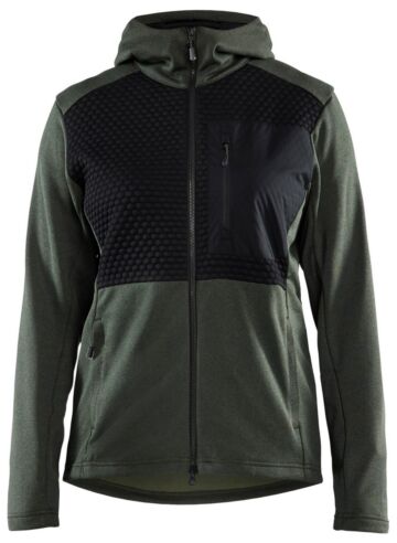 Blåkläder 3542-2533 Dames Hooded sweatshirt met rits Herfstgroen/Zwart