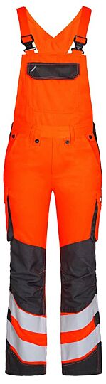F. Engel 3543 Safety Ladies Bib Overall Repreve Orange/Anthracite