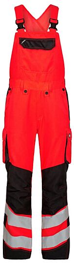 F. Engel 3543 Safety Ladies Bib Overall Repreve Red/Black