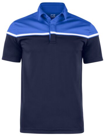 Cutter & Buck Seabeck Polo Heren Dark Navy/ Royal Blauw