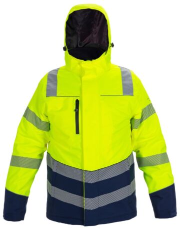 Hydrowear Winterparka Brussel Fluor Geel/Marine