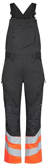 F. Engel 3546 Safety Bib Overall Stretch Anthracite/Orange