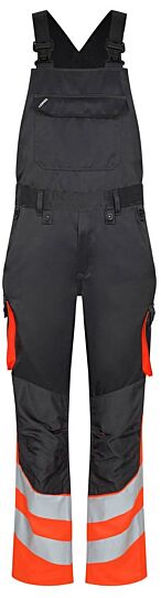 F. Engel 3547 Safety Light Bib Overall Repreve Anthracite/Orange