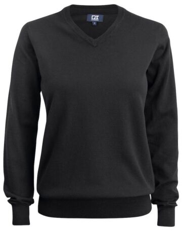 Cutter & Buck Oakville V-Neck Dames Zwart