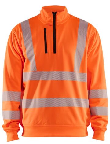 Blåkläder 3564-2538 Sweatshirt met halve rits High Vis High Vis Oranje