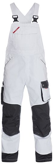 F. Engel 3810-254 Amerikaanse Overall Wit/Antraciet
