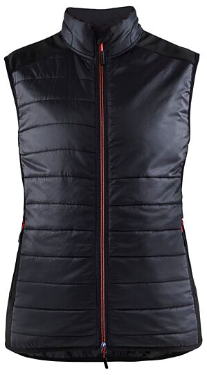 Blåkläder 3864-2030 Dames gevoerde bodywarmer Zwart/Rood