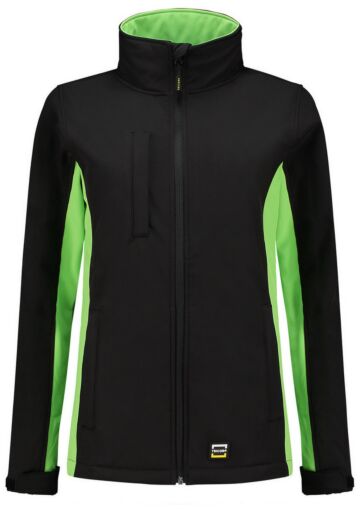 Tricorp 402008 Softshell Bicolor Dames Zwart/Lime