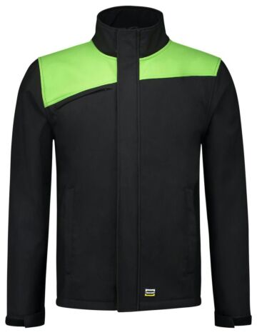 Tricorp 402021 Softshell Bicolor Naden Zwart/Lime