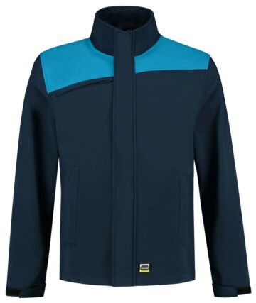 Tricorp 402021 Softshell Bicolor Naden Blauw/Turqouise