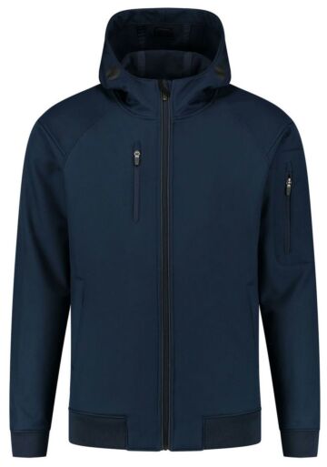 Tricorp 402704 Softshell Bomber Capuchon RE2050 Blauw