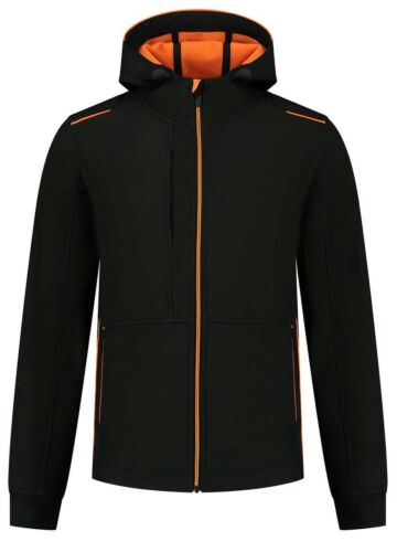 Tricorp 402705 Softshell Capuchon Accent Zwart/Oranje