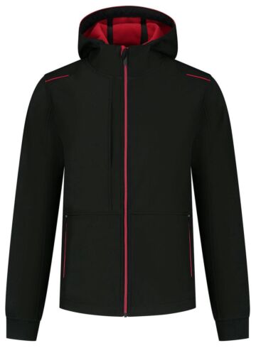 Tricorp 402705 Softshell Capuchon Accent Zwart/Rood