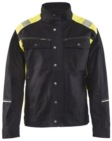 Blåkläder 4095-1370 Jack. Ongevoerd Visible Zwart/High Vis Geel