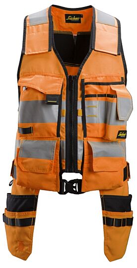 Snickers 4230 AllroundWork High-Vis Gereedschapsvest Klasse 1 High-Vis Oranje/Zwart