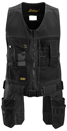 Snickers 4254 Toolvest Canvas+ Zwart