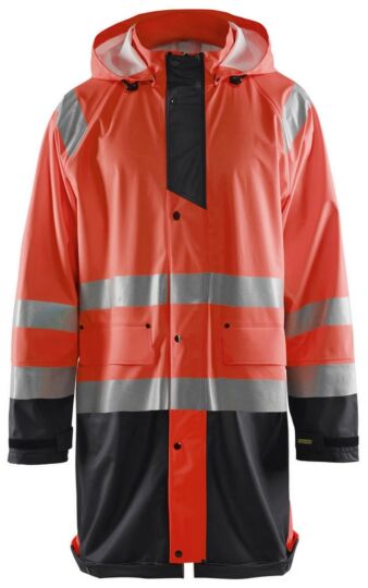 Blåkläder 4324-2000 Regenjas High vis LEVEL 1 High Vis Rood/Zwart