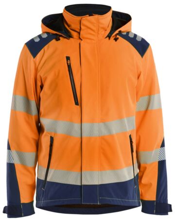 Blåkläder 4400-2513 Softshell Winterjas High Vis High Vis Oranje/Marineblauw