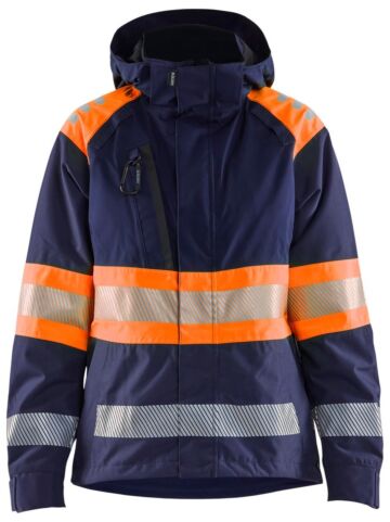 Blåkläder 4430-1977 Dames Shell jack High Vis Marineblauw/Oranje