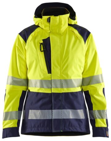 Blåkläder 4436-1987 Dames Shell jack High Vis High Vis Geel/Marineblauw