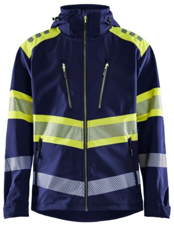Blåkläder 4494-2513 Softshell jack High Vis Marine/High Vis Geel