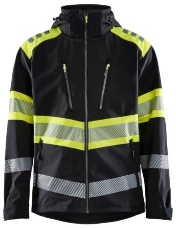 Blåkläder 4494-2513 Softshell jack High Vis Zwart/High Vis Geel