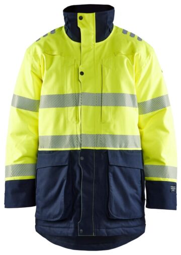 Blåkläder 4527-1534 Multinorm Winterparka High Vis Geel/Marineblauw