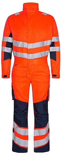 F. Engel 4545 Safety Light Boiler Suit Repreve Orange/Blue Ink