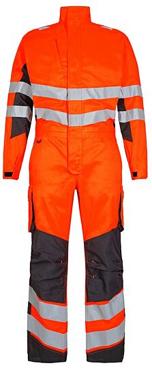 F. Engel 4545 Safety Light Boiler Suit Repreve Orange/Anthracite