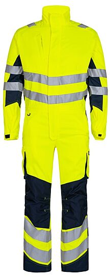 F. Engel 4545 Safety Light Boiler Suit Repreve Yellow/Blue Ink