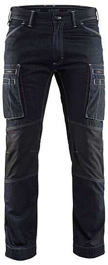 Blåkläder 1459-1142 Service werkbroek denim stretch Marineblauw/Zwart