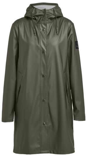 Tenson Apelviken Rain Coat Women Dames Olijfgroen