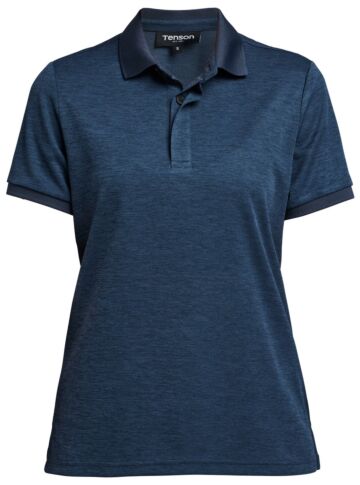 Tenson Txlite Melange Polo Women Dames Donker Marineblauw