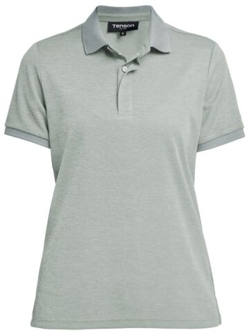 Tenson Txlite Melange Polo Women Dames Grijsgroen