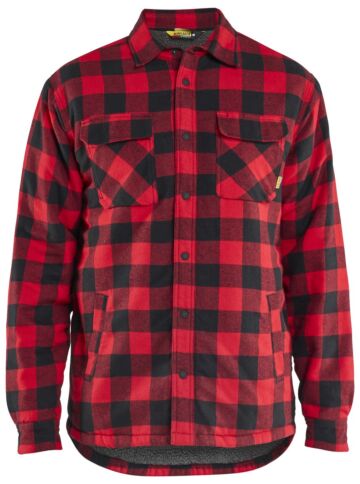 Blåkläder 4704-1168 Overhemd flanel gevoerd Rood/Zwart