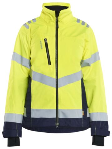 Blåkläder 4761-1977 Dames Shell Jack High Vis High Vis Geel/Marineblauw