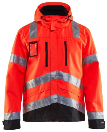 Blåkläder 4837-1977 Jack. Ongevoerd High Vis High Vis Rood/Zwart