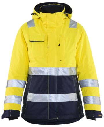 Blåkläder 4872-1987 Dames Winterjas High Vis High Vis Geel/Marineblauw