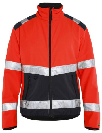 Blåkläder 4877-2516 Softshell jack High Vis High Vis Rood/Zwart