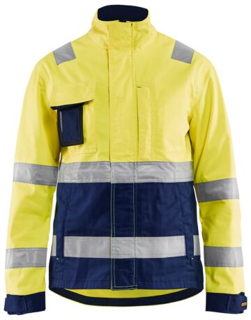 Blåkläder 4903-1811 Dames jack High Vis High Vis Geel/Marineblauw