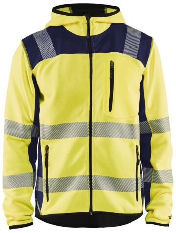Blåkläder 4923-2120 Gebreid vest met capuchon High Vis High Vis Geel/Marineblauw