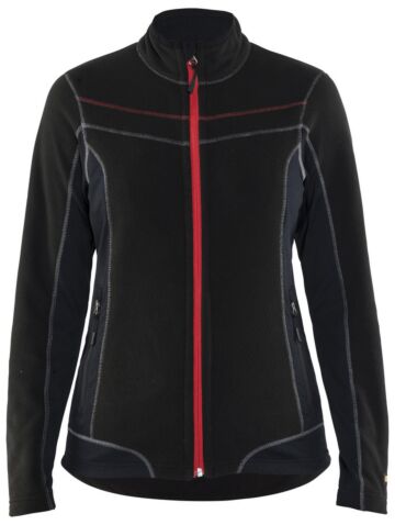 Blåkläder 4924-1010 Dames Microfleecevest Zwart/Rood
