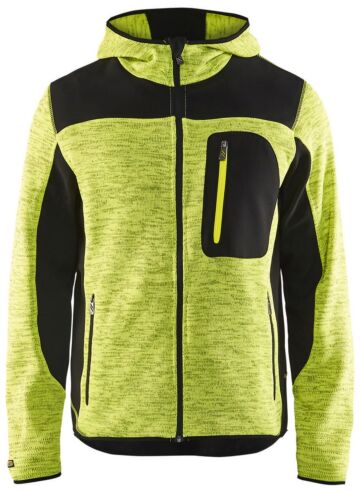 Blåkläder 4930-2117 Gebreid vest met softshell High Vis Geel/Zwart
