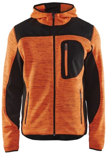 Blåkläder 4930-2117 Gebreid vest met softshell High Vis Oranje/Zwart