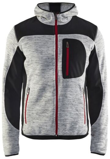Blåkläder 4930-2117 Gebreid vest met softshell Grijs mêlee/Zwart