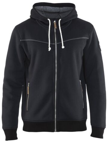 Blåkläder 4933-2514 Hooded sweatshirt met rits gevoerd Zwart