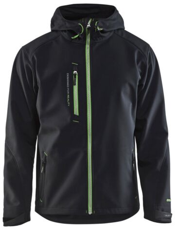 Blåkläder 4949-2517 Softshell Jack Zwart/Groen