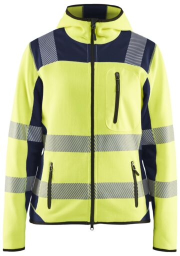Blåkläder 4967-2120 Dames gebreid vest High Vis High Vis Geel/Marineblauw