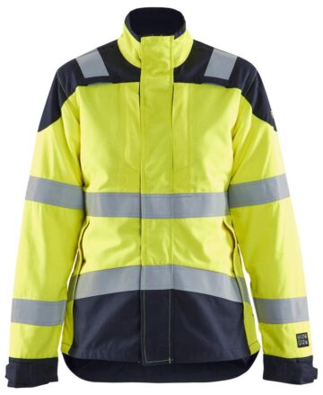 Blåkläder 4969-1512 Dames Multinorm jack Inherent High Vis Geel/Marineblauw