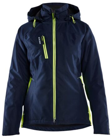 Blåkläder 4972-1977 Dames lichtgewicht winterjas Donker marineblauw/High Vis Geel